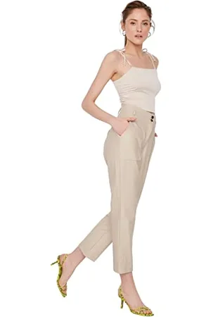 Trendyol Pantaloni Slim Fit a Vita Alta da Donna, , 72