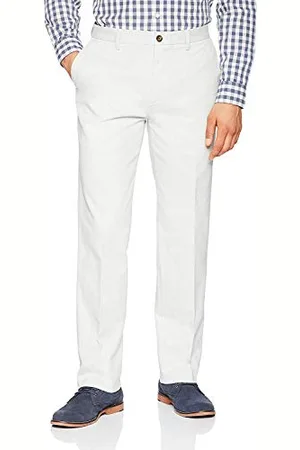 Amazon Pantaloni Chino Classici con Parte Piatta sul Davanti Resistenti alle Pieghe (Disponibili in Taglie Extra Forti) Uomo, , 36W / 29L