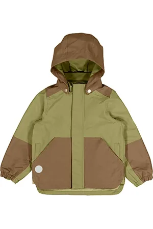 WHEAT Helmut Technical - Giacca Impermeabile per Bambini, 100% Impermeabile, (Heather Green)
