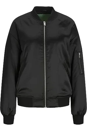 JJXX JXMADISON Satin Bomber Jacket, Black, XS da Donna
