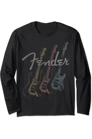 Fender Stacked Guitar Faded Logo Maglia a Manica
