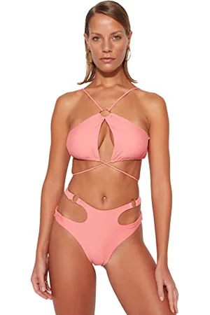 Trendyol Waist High Leg Bikini Bottom Costumi da Bagno, , 44 Donna