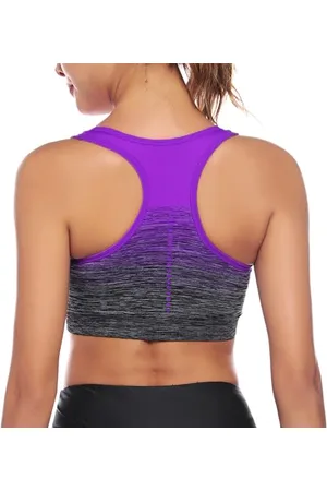 Sykooria Donna Reggiseno Sportivo Reggiseno da Allenamento Senza Ferretto Top Fitness Donna Palestra Imbottito per Ginnastica Yoga L
