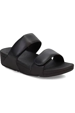 FitFlop Lulu-Ciabatte Regolabili in Pelle, Sandali Donna, Tutto , 43 EU