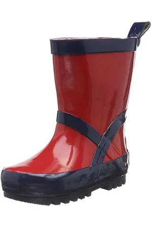 Playshoes Stivali di Gomma Unisex - Bambini e ragazzi, Rosso (Rosso Blu Marino), 26/27 EU