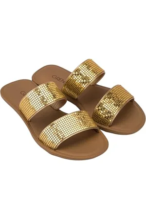 Grendha Buriti Icone Slide Ad, Sandali a Ciabatta Donna, Gold, 40 EU