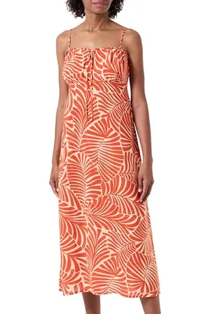 ONLY Onlnelly Life Alexa Midi Dress Noos Ptm Abito, Colore: Arancione, S Donna