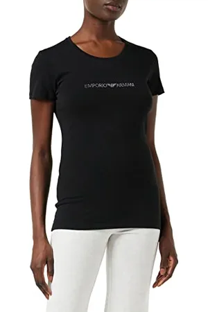 Emporio Armani Crew Neck T-Shirt Iconic Logoband, Maglietta Donna, , S