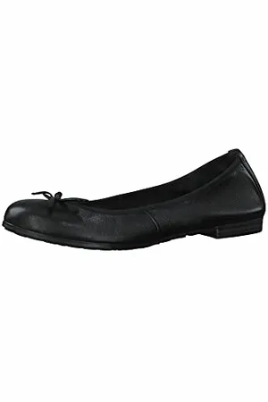 Marco Tozzi Ballerine Donna in Pelle con Fiocco, Nero (Schwarz 1), 37 EU