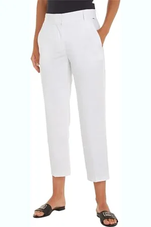 Tommy Hilfiger Pantaloni Donna Chino Slim Fit, (Th Optic White), 36