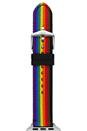 Fossil Bracciale compatibile con Apple Watch, 38/40/41 mm - 18 mm Grosgrain nero, S181495