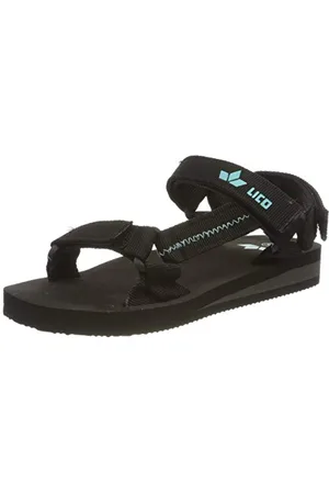LICO Karibik V, Sandali con Chiusura a T Donna, Nero (Schwarz/Türkis Schwarz/Türkis), 33 EU