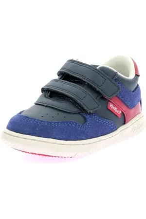Kickers Kickmotion, Scarpe da Ginnastica Unisex-Bambini, Blu Navy Rosso, 19 EU