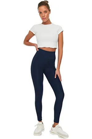 Trendyol Sports Leggings with Blue Push-Up Pantaloni da Yoga, S da Donna