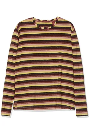 Scotch&Soda R´Belle Long Sleeve Tee in Lurex Yarn Dyed Stripe T-Shirt, (Combo B 218), 140 (Taglia Produttore: 10) Bambina