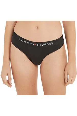 Tommy Hilfiger Thong (Ext Sizes) Uw0uw04146, Perizoma Donna, (Black), L
