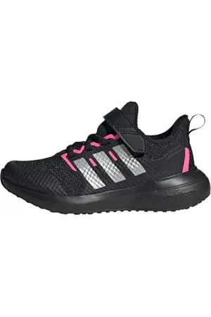 adidas Fortarun 2.0 Shoes Kids, Scarpe da Corsa, Core Black/Silver/Lucid Pink, 29 EU
