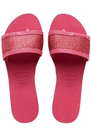 Havaianas Sandalo da donna Angra Glitter Slide, Rosa di velluto, 33/34 EU