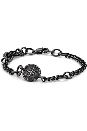 Fynch-Hatton FHJ-0035-B-19 Bracciale in acciaio inox, effetto anticato