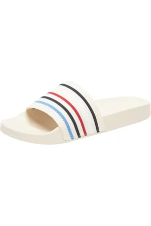 Tommy Hilfiger Scarpe da Mare Donna Global Stripes Pool Slide Ciabatte, Bianco (Calico), 38