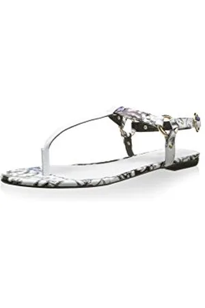 Roberto Cavalli Infradito Bianco/Nero EU 38