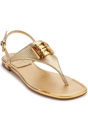 DKNY Raylan-Sandali in Pelle, Donna, Gold, 37 EU