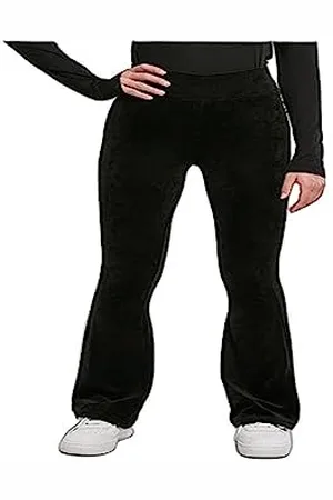 Urban classics Tb5426-ladies High Waist Rib Velvet Flared Leggings Pantaloni da Yoga, , XL Donna