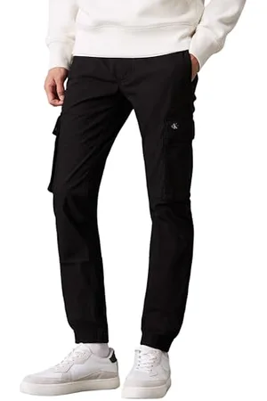 Calvin Klein Uomo Pantaloni Cargo Skinny Fit con Tasche, (Ck Black), 31W