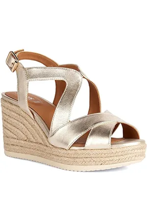 Geox D Ponza, Espadrille Wedge Sandal Donna, , 35 EU