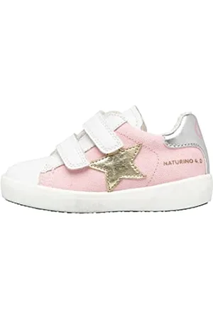 Naturino Annie Hybrid Vl, Scarpe da ginnastica Bambina, (White-Pink-Silver), 34 EU