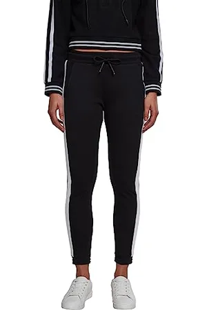 Urban classics Pantaloni da Jogging da Donna Interlock Sportivi, (Black/White 00826)