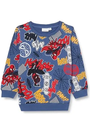 NAME IT NMMOCTAS Spiderman Sweat Bru Mar, Pullover Bambino,
