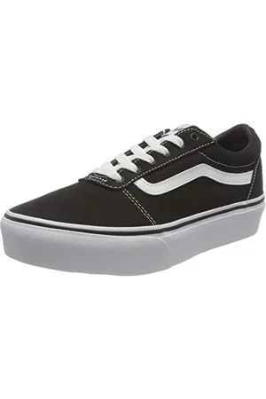 Vans Ward Platform, Scarpe da ginnastica, Bambine e ragazze, (Canvas) Black/White, 32.5 EU
