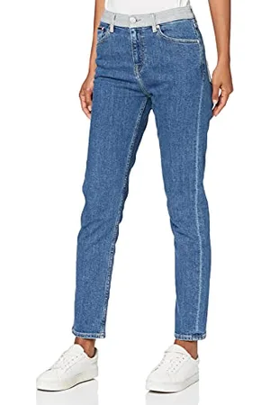 Tommy Hilfiger Donna Izzy High Rise Slim Ankle Slim Jeans, (TJ DENIM COLORBLOCK 1A4), W32/L32