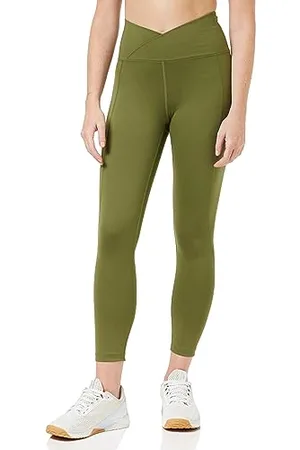 Amazon Crea i tuoi leggings Studio Sculpt a vita incrociata lunghezza capri (In precedenza Core 10) Donna, , L