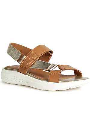 Geox D Spherica Ec5W, Sandal Donna, Camel/Lt Gold, 37 EU