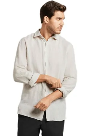 Bugatti 9150-58540a Camicia, Beige-40, XXXL Uomo