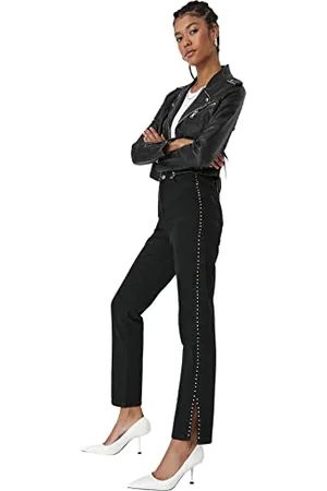 Trendyol Herren Hoher Bund Bootcut & Flared Jeans, Black, 34 da Donna