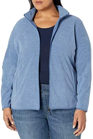 Amazon Giacca in pile morbido con cerniera intera dal taglio classico (disponibile in taglie forti) Donna, , XS
