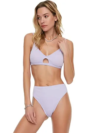 Trendyol Bikini a Vita Alta Strutturato Bottoms, , 48 Donna