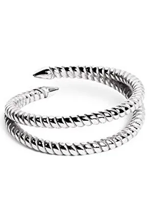 SINGULARU Anello Doble Twist. Regolabile. Argento Sterling 925 con Finitura Placcata Rodio. Taglia Unica. Gioielli da Donna