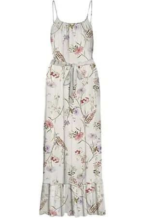 VERO MODA Vmeasy Joy 7/8 Strap Dress Wvn Ga Abito Estivo, Beige, XS Donna