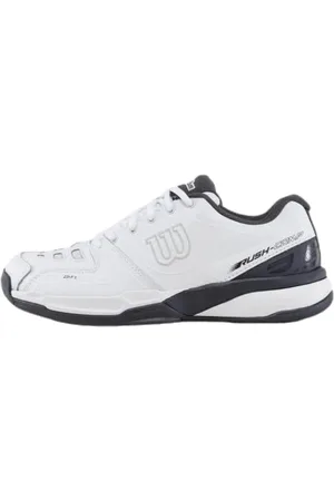 Wilson Rush Comp LTR, Scarpe da Tennis Unisex-Adulto, Bianco/Bianco/Grigio, 46 2/3 EU