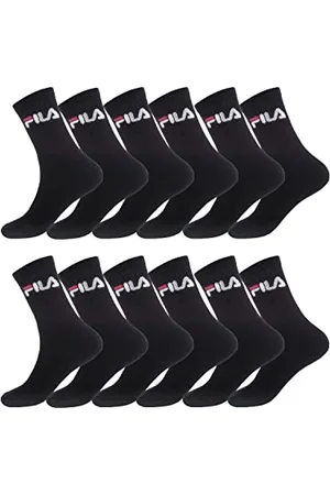 Fila Calzini Uomo sportivo, tessitura con imbottiti, set di 12, Calze Uomo Lunghe resistenti, , Taglie 39/42