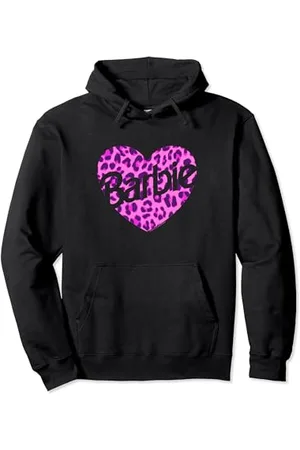 Barbie Logo Leopard Cuore Felpa con Cappuccio