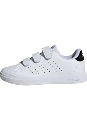 adidas Advantage Base 2.0 Shoes Children, Scarpe da Tennis, Cloud White/Cloud White/Core Black, 28.5 EU