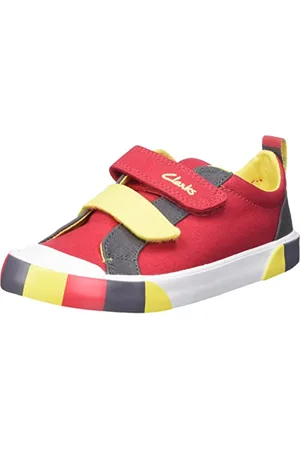 Clarks Foxing Lo K, Scarpe da Ginnastica, Rosso (Red Combi), 27.5 EU