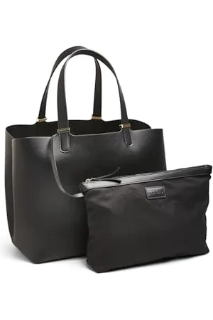 Pieces® Pckopa Shopper Noos - Borse a spalla Donna, (Black), 17x27x30 cm (B x H T)