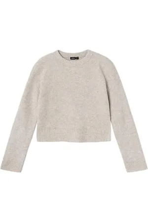 NAME IT NLFLODET LS Short Rib Knit, Maglione Lavorato a Maglia Bambina,