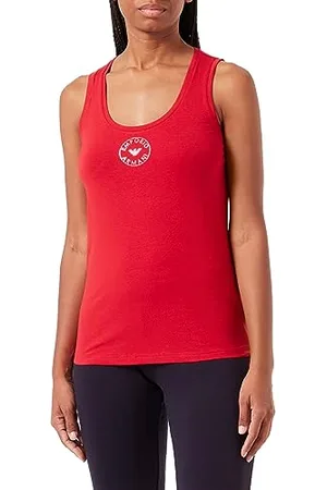 Emporio Armani Logo da Donna Tank Essential Studs T-Shirt, , S